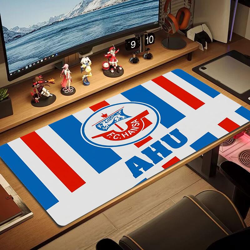 F.C. Hansa Rostock Large Size Mouse Pad Large Gaming Table Cushion Non-slip Laptop Tablet Big Mousepad XXL Mat Mini PC Playmat With Lock Edge