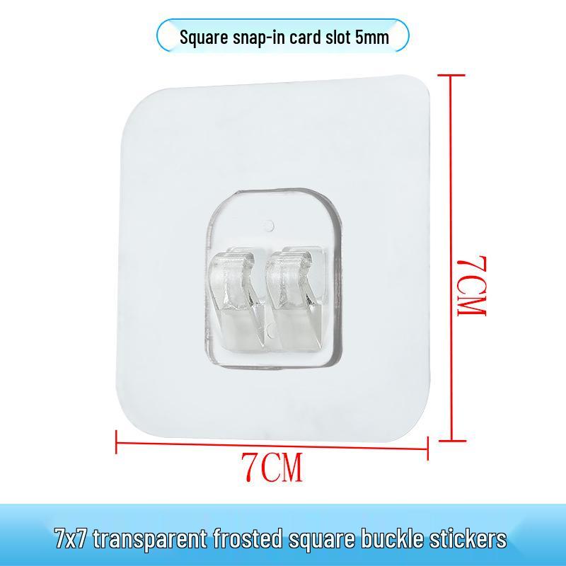 

Transparent No-Mark Adhesive Buckle Hook for Shelves & Picture Hanging, No-Drill Required.