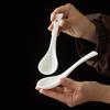 Dehua White Porcelain Ceramics: 12ml Small Soup & Teaspoon for Household & Restaurant Use