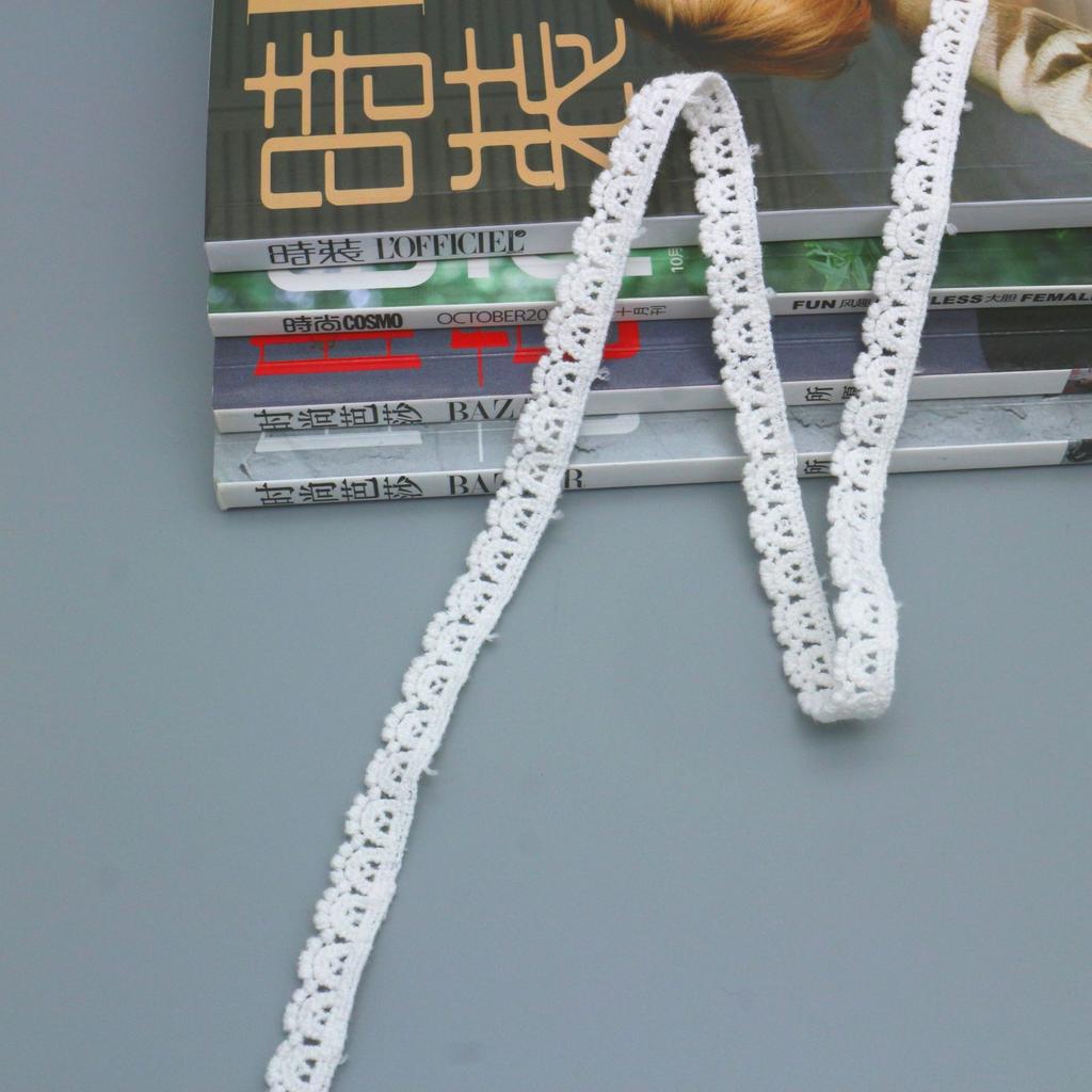 Water-Soluble Cotton Thread Lace Diy Handmade White Hanfu Decorative Lace Exquisite Hollow Lace Lace Accessories