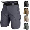 FiveFive Men Classic Shorts Upgraded Waterproof Quick Dry Multi-pocket Short Pants Outdoor Hunting Fishing Cargo Shorts