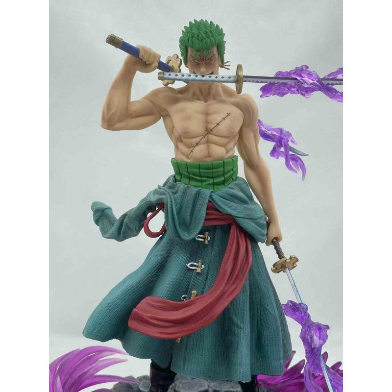 One Piece GK Premium Zoro Three-Sword Style Double-Headed Hat Figure