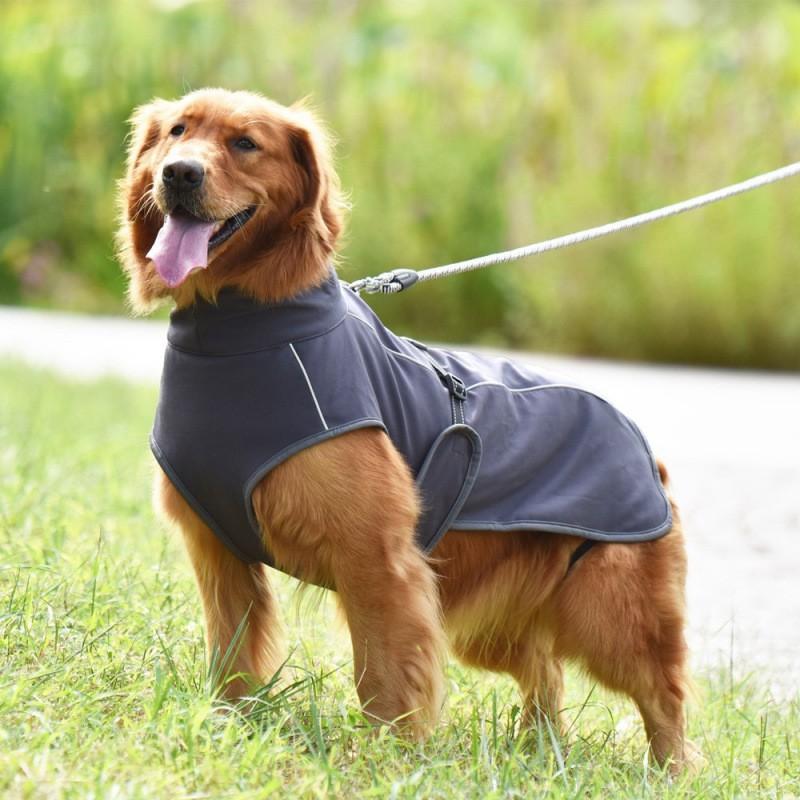 Warm Cotton Pet Vest Medium To Large Dogs Winter Casual Dog Coat Orange Gray Mustard
