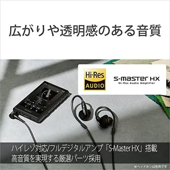 Sony Walkman 32GB A300 Series Streaming LDAC HD Codec MP3 microSD Card Touch Up to 36 Hours of Continuous 360 Reality Audio Black NW-A306 Wireless,
