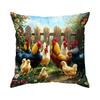 1/4pcs Farm Rooster Cushions Pillowcase Polyester Cushion Cover Throw Pillow Pillowcover Home Car Sofa Decor
