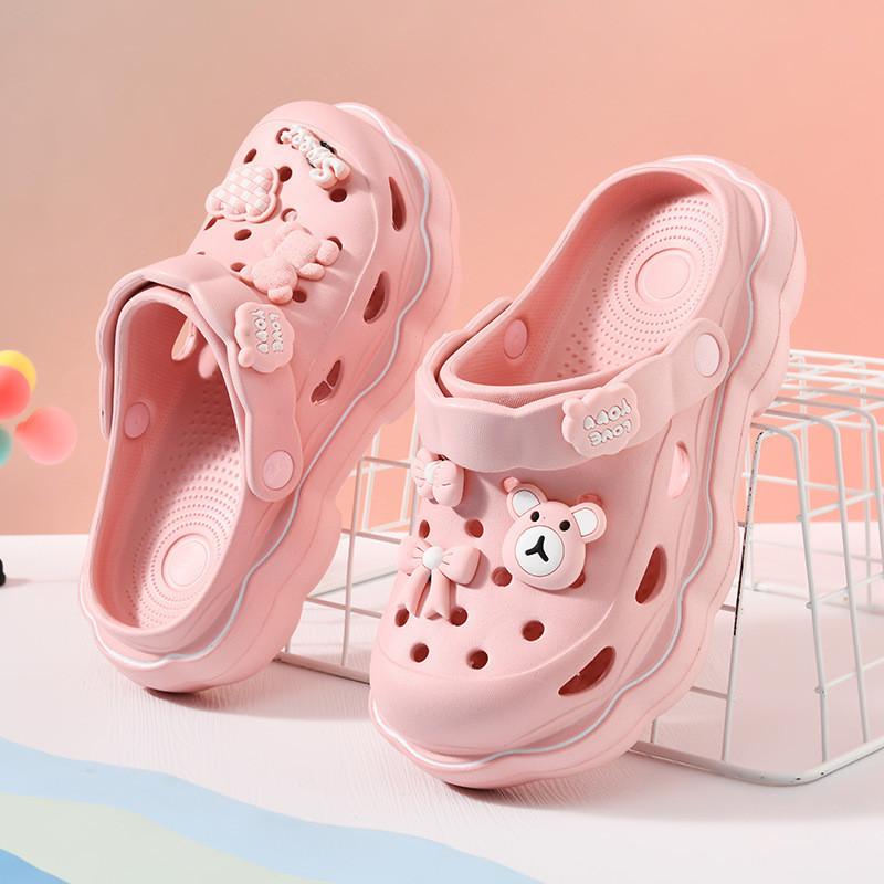 Eva Breathable Summer Girls Sandals With Nonslip Cartoon Design In Soft Colors