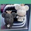 Car Bear Freshener Air Rhinestone Air Vent Mount Long Lasting Fragrance Odor Removal Clip Type Automotive Air Outlet Aromatherapy Diffuser Car