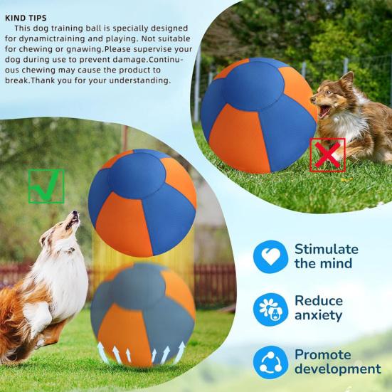 Palla da Herding Gonfiabile da 18 Pollici per Cani, Palla Jumbo Calmante con Copertura, Palla da Addestramento per Cani Resistente agli Strappi per Razze Grandi, Gioco Attivo all'Aperto