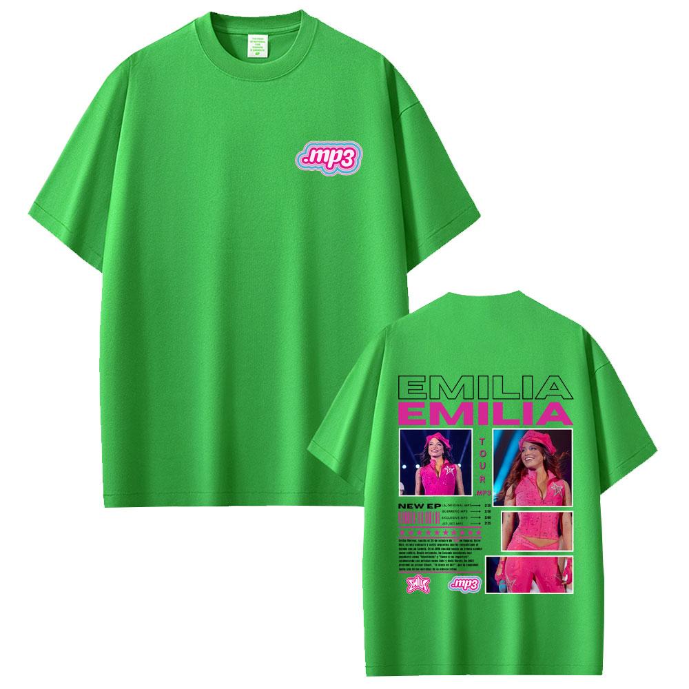 Emilia Mernes MP3 Tour Graphic Tshirt Male Fashion Aesthetic T Shirts Unisex Women Vintage Casual Oversized Crewneck Tshirt Tops