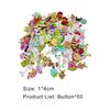 50Pcs/Bag Button Eco-friendly Cartoon Animal Pattern Wood Knitting Clothes Buttons for Home