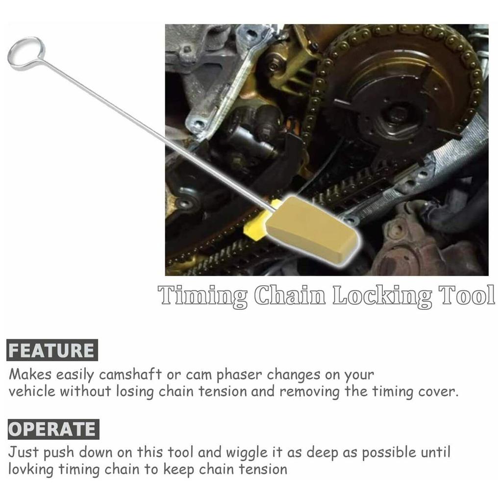 Cam Phaser Lockout Kit Timing Chain Locking Tool Crankshaft Positioning Tool for 4.6LCelsius5.4LCelsius6.8L 3V V8 Engines with Cam Phaser Locking To