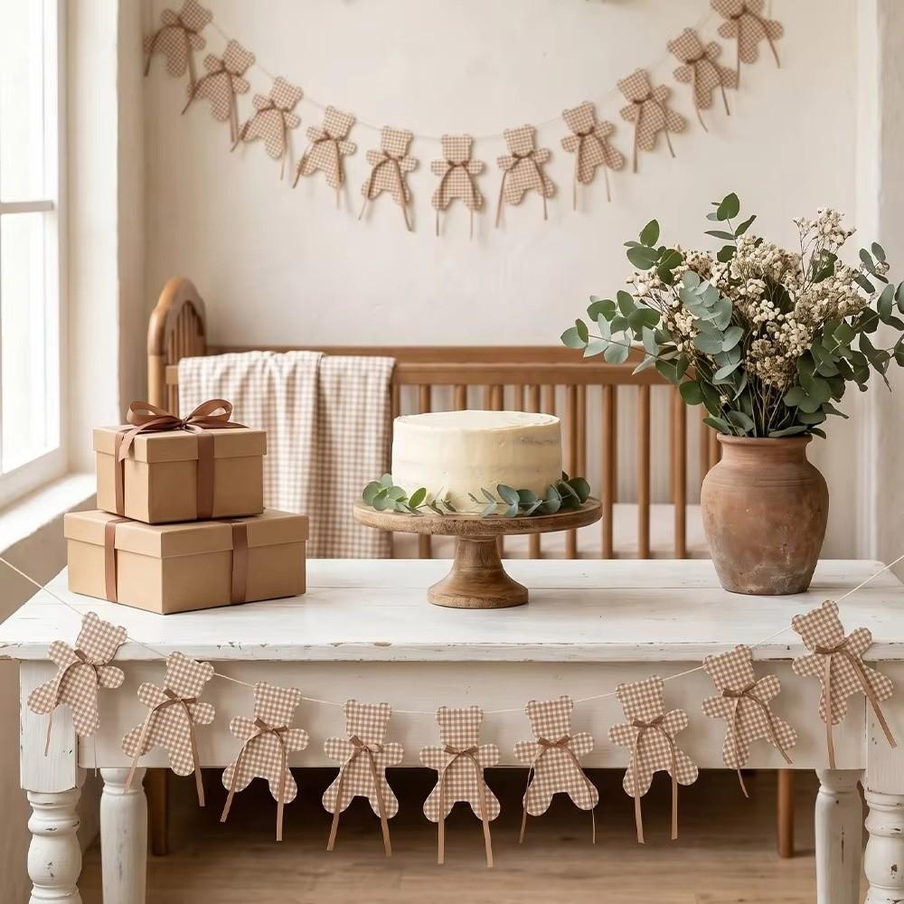 Boho Wall Decorations Garland Bear Birthday Supplies  We Can Bearly Wait Party