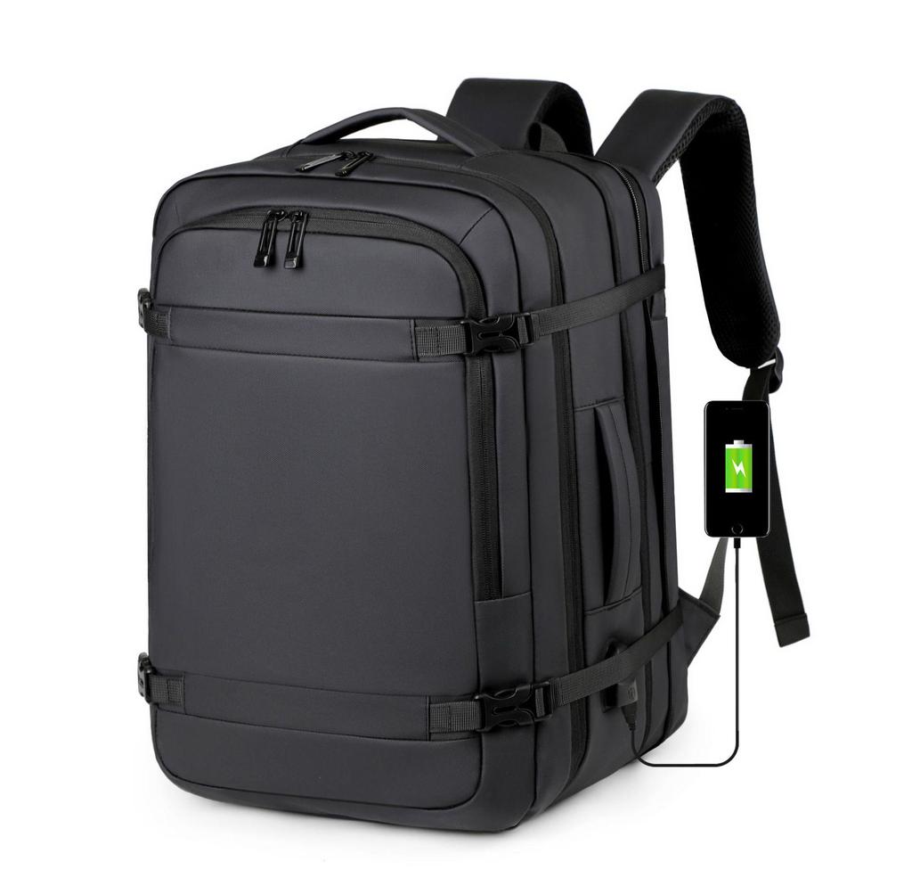 Expandable Men's Travel Backpack: Large, Multifunctional Handbag with Logo Printing Option