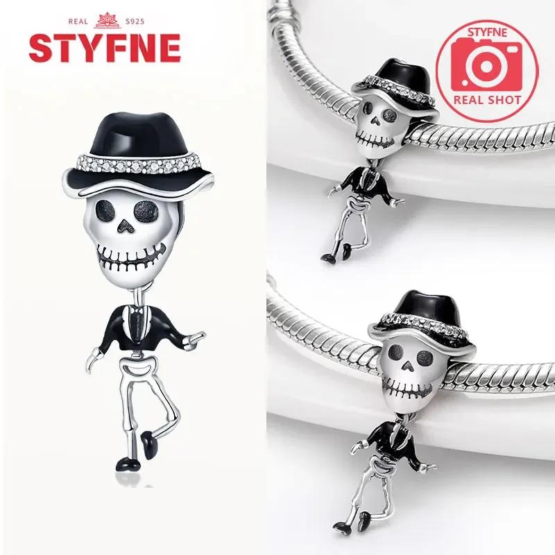 Copperdevil Skull Beads Bat Halloween Charms For Original Bracelet Diy Charming Fine Jewelry Gift For Women