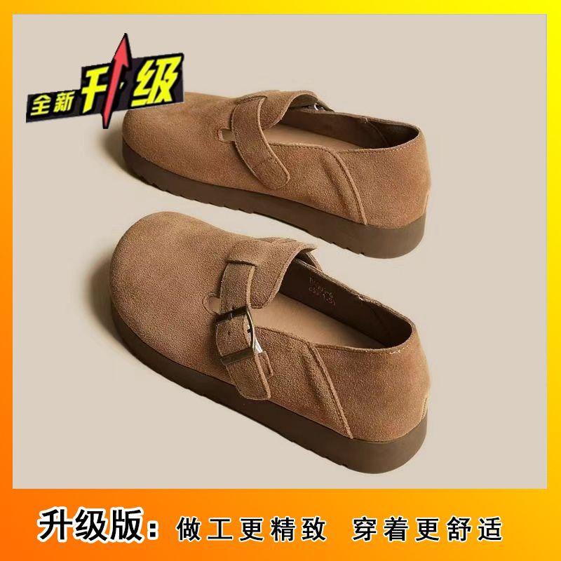 Retro one-pedal all-inclusive platform single shoes fishing Boken shoes early autumn shoes 2025 spring and autumn new Boken shoes women