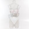 Ladies Sexy Solid Color Lace Sling Bra Lace-Up Panties Two-piece Split Sexy Suit With Steel Ring