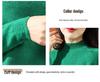 Women's Half-High Collar Wool Knit Sweater: Long Sleeve, Versatile Base Layer with Hollow Knit Design for Autumn and Winter