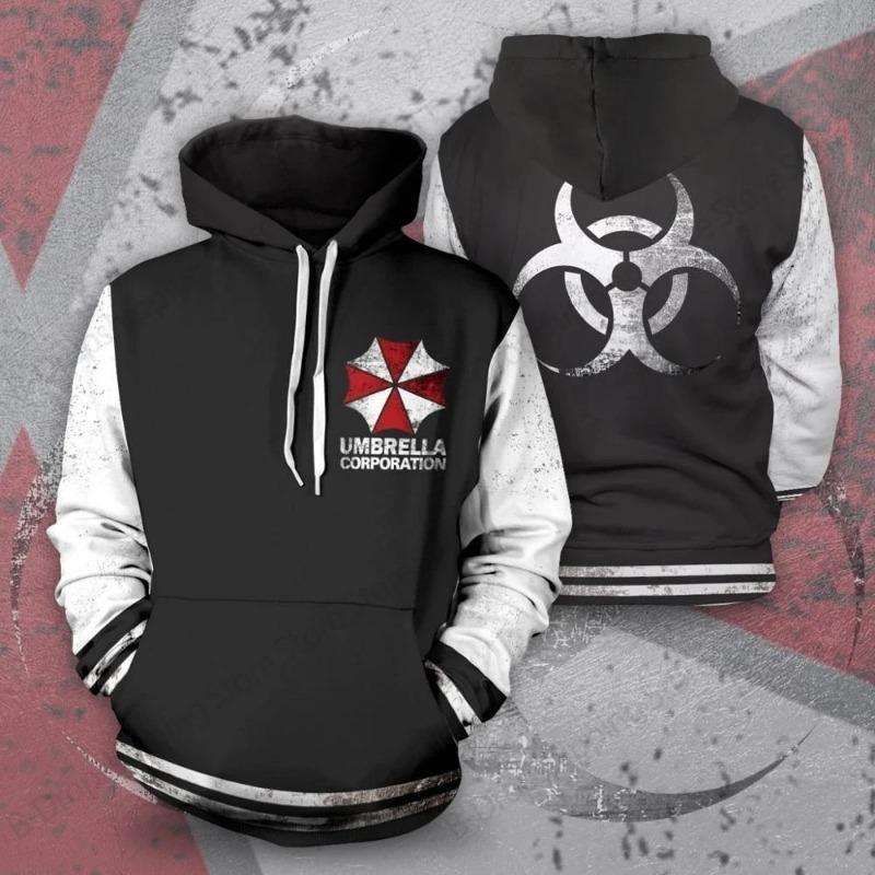 Resident Evil 3D potisk mikina s kapucí pánská dámská módní mikiny ležérní mikina svetr Harajuku kabát unisex sudaderas pánské oblečení