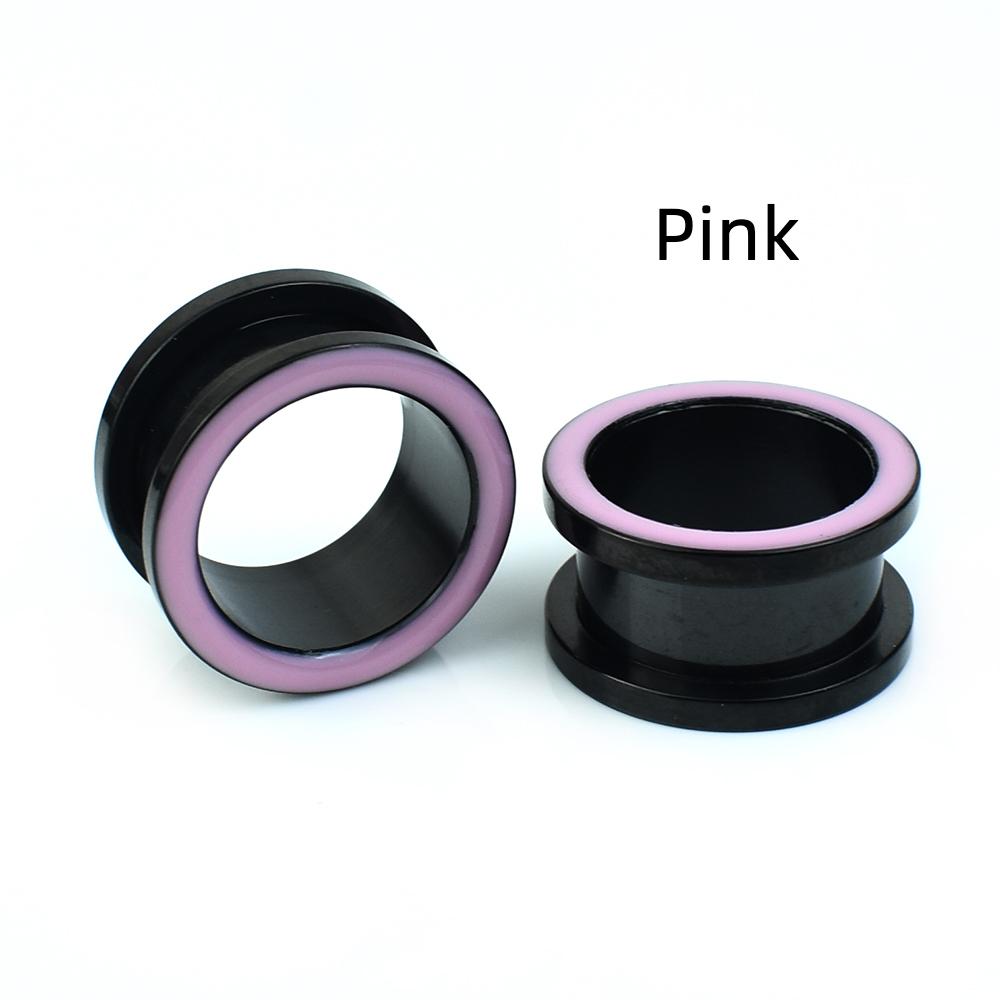 

3 мм-30 мм полые ушные манометры, пробки и туннели, расширитель для ушей, винт из нержавеющей стали, подходят для ушных пробок, ювелирные изделия 12mm розовый