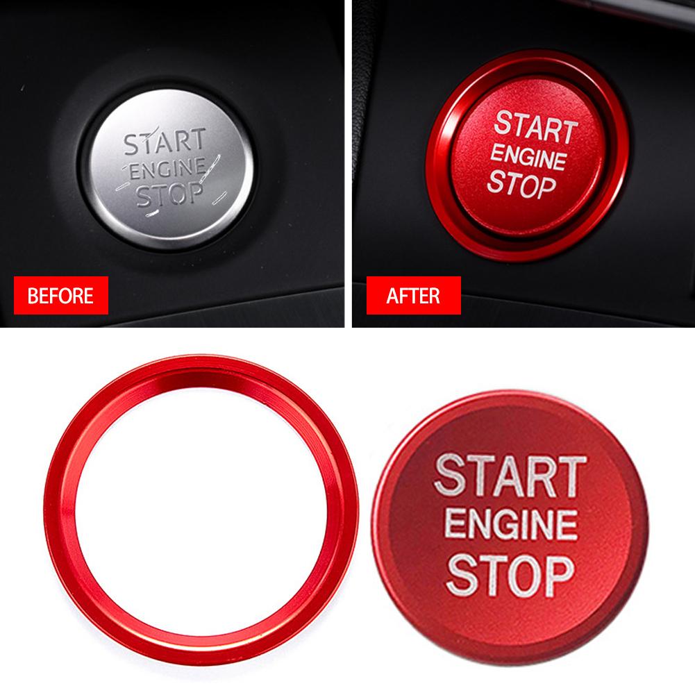 For  A4 A5 B9 B8 BT A7 C7 4GB Q5 8R Auto Engine Start Stop Push Button Cover Ignition Ring Decoration Car Accessories