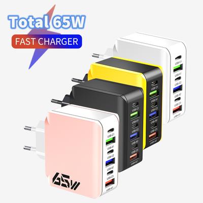 65W Fast Charger USB C Charger Type C PD Quick Charging Adapter for iPhone Samsung Xiaomi Mobile Phone Wall USB Charger EU/US/UK