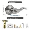 Y5GD Metal Door Lever Lock Set Reversible Handles Strong Metal Construction Tune Privacy Mechanism for Household