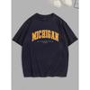 Midwestern Usa City Letter Graphic Printing Men T-Shirt Fashion Oversize High Quality Tops Summer Breathable Tshirts Cotton Tops