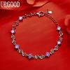 925 Sterling Silver Beautiful Side Chain Handheld Bracelet Gift Jewelry