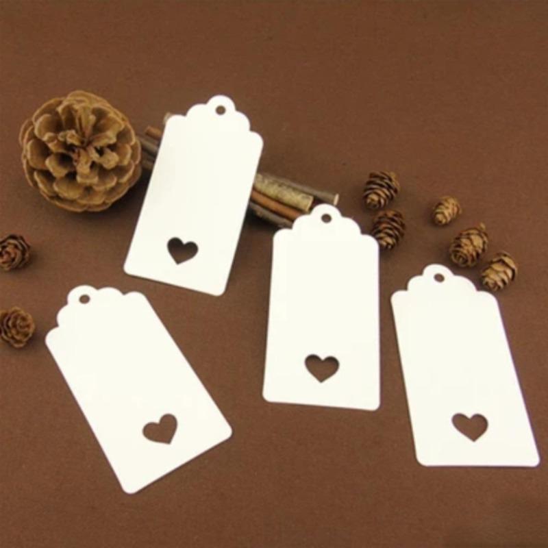 100Pcs Kraft Paper Tags Handmade with Love Hang Tags Garment Tags for Candy/Gift/Cookies Display Packing Label Card