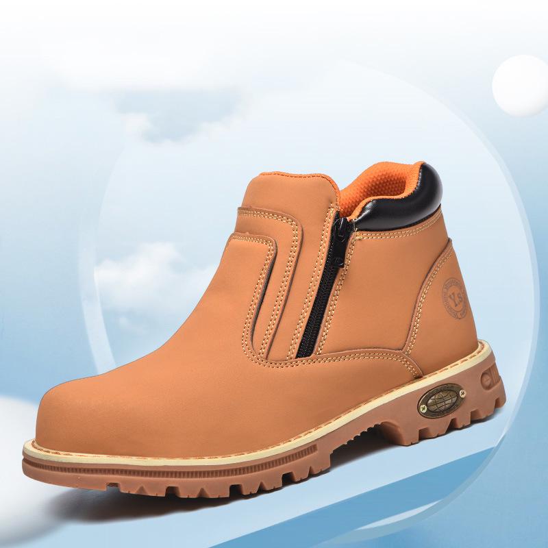 

Men s Safety Work Shoes: Anti-Smash, Anti-Puncture, Wear-Resistant, Anti-Slip Outsole Black 1707; Size 39