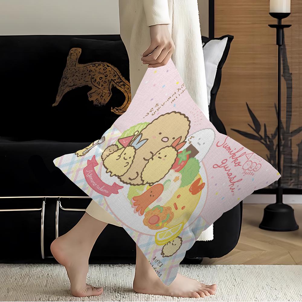 Kawai Sumikko Gurashi Personalized Pillow Cover Kids Bedroom Wild Party Decor Pillowcase Kid Birthday Shower Gift