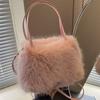 Autumn New Hair Bag Fashion Trend Women's Handbag Texture Large Capacity Small Square Bag Plush Bag