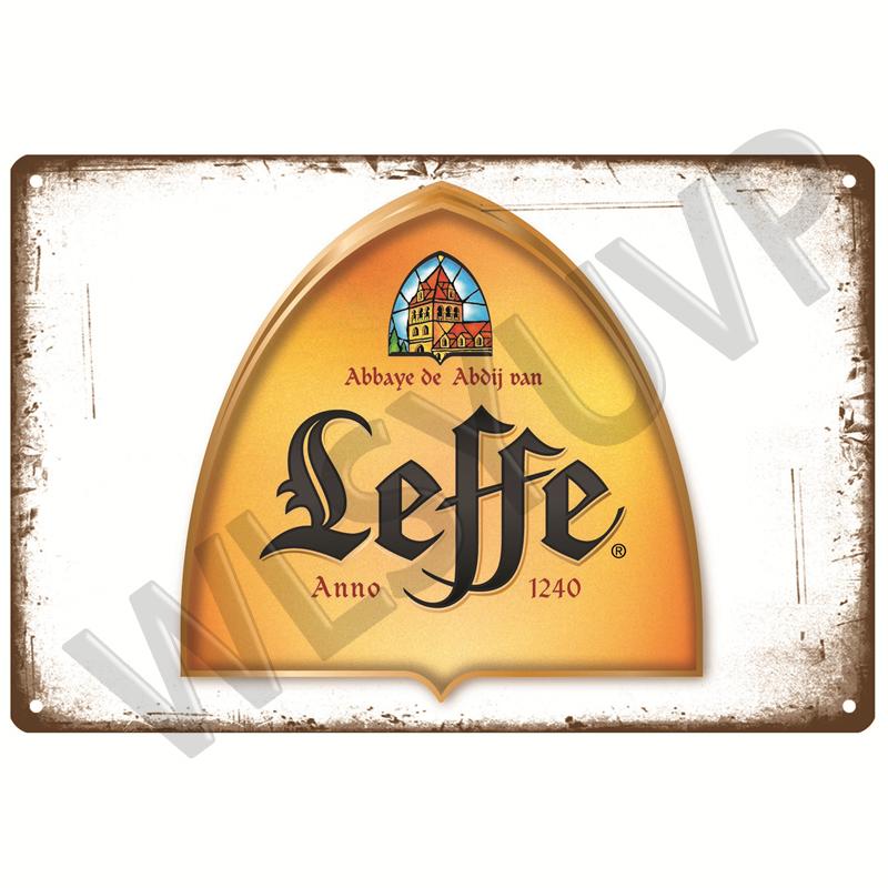 Leffe Retro Metal Sign Tin Sign Whisky Belgium Beer Plaque Metal Wall Decor Vintage Decor Poster Plates Man Cave Shabby Chic