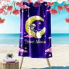 Diddl Custom Name Print Beach Towel, Large Soft Quick Dry Towel for Beach Camping Swimming