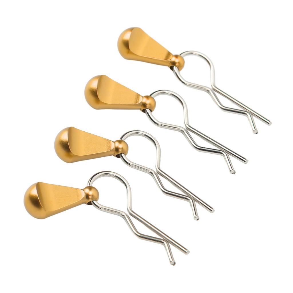 4Pcs Metal RC Car Body Clips with Pull Tabs for 1 8 1 10 Remote Control Car Upgrade Parts