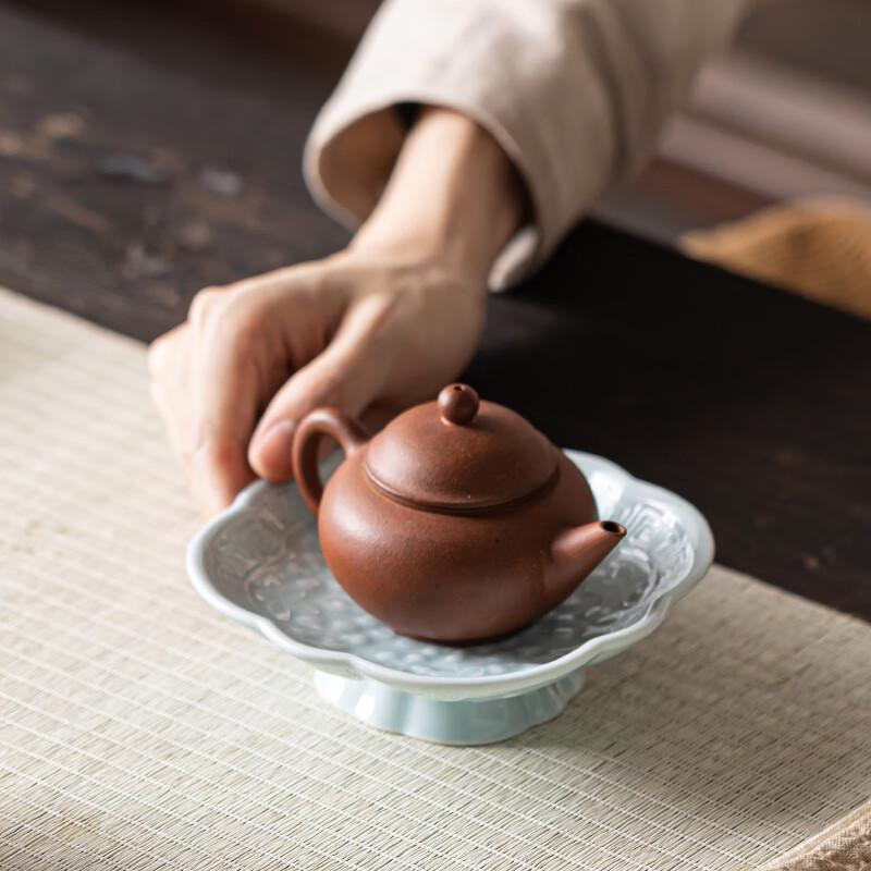 High-Footed Chinese Ceramic Snack Plate