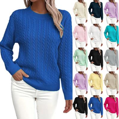 Womens Sweaters Long Sleeve Fall Soft Lightweight Knit Loose Sweater Tops