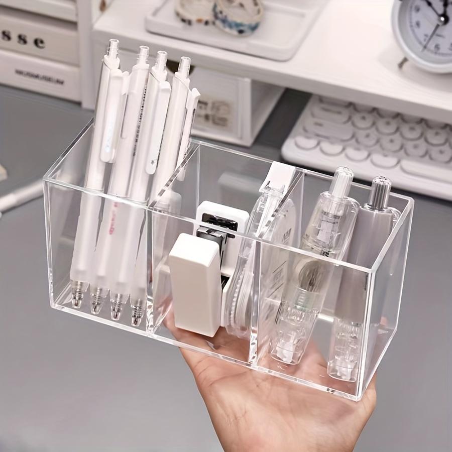 1pc Large Capacity Transparent Makeup Organizer - Countertop Cosmetic Storage for Lipstick,Brushes,Skincare Products,storage Box