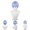 Perucă Autentică Cosplay Eva Ayanami Rei Cu Sârmă la Temperatură Înaltă Albastru Deschis