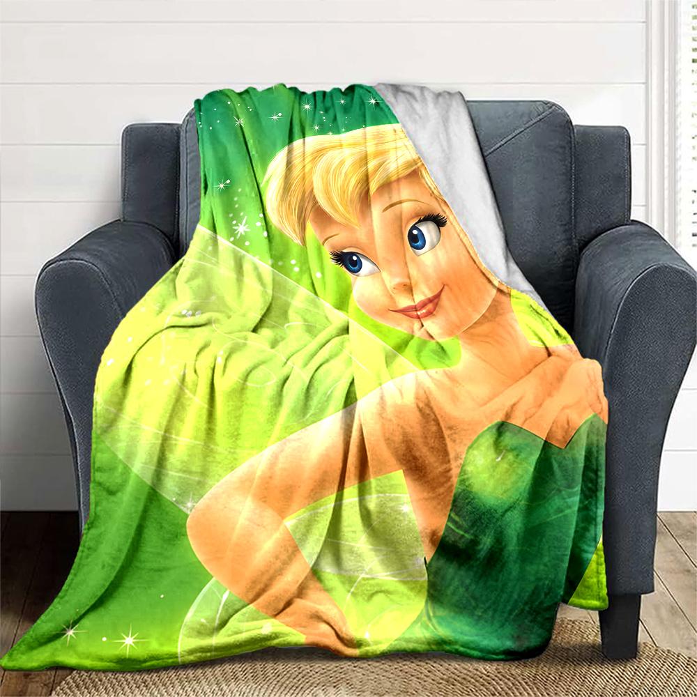 1pc T-Tinkerbell1 Blanket, Gift, for Men and Women, Soft Blanket, Good for Sofa Bed Couch Travel, Lightweight Flannel Blanket