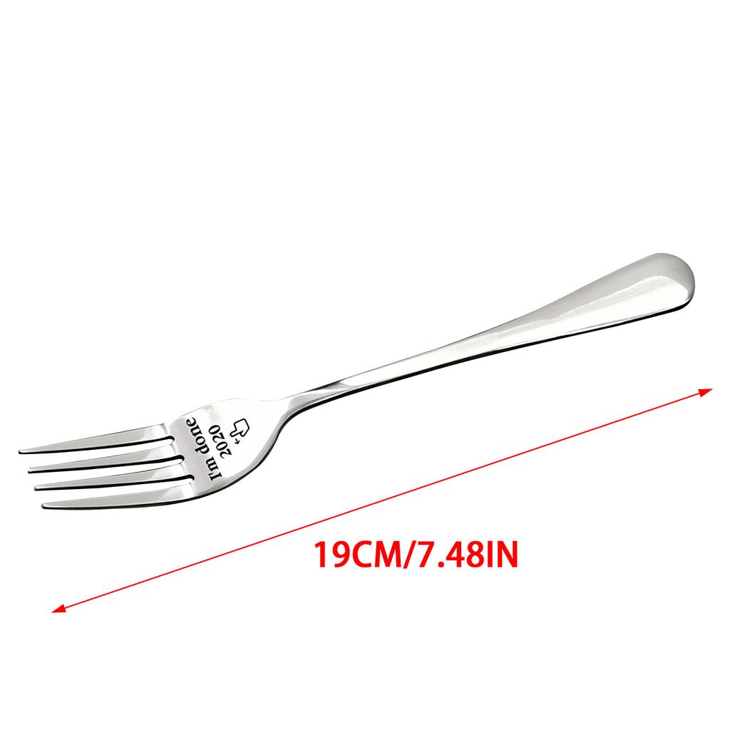 Family Tableware Stainless Steel Cake Fruit Fork Spoon Gift Fork With Fork Tableware