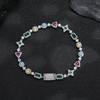 Color Zircon Geometric Hip Hop Wind Necklace Eco-friendly Copper Electroplating Unisex Trend Personality Jewelry Premium