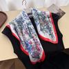 Pastoral butterfly simulation silk printing silk scarf small square scarf high-end shawl sunscreen neck scarf headscarf scarf women
