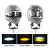 Nebelscheinwerfer für Motorrad Wasserdichte LED-Lampe Helmförmig Zweifarbiges Blinken Motorrad-Fahrleuchten für Straßen-Touren