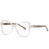 Fashion Cat Eye Reading Glasses Women's Tr90 Spring Hinge Resin Optical Presbyopic Eyeglasses Custom Diopter +50~+600 #46536