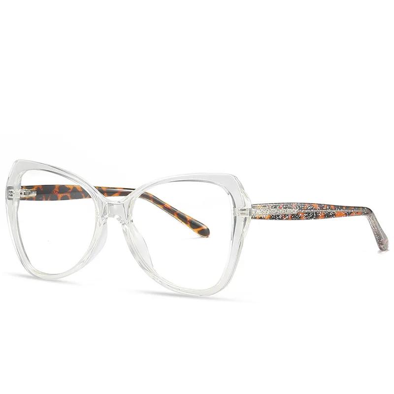 Fashion Cat Eye Reading Glasses Women's Tr90 Spring Hinge Resin Optical Presbyopic Eyeglasses Custom Diopter +50~+600 #46536