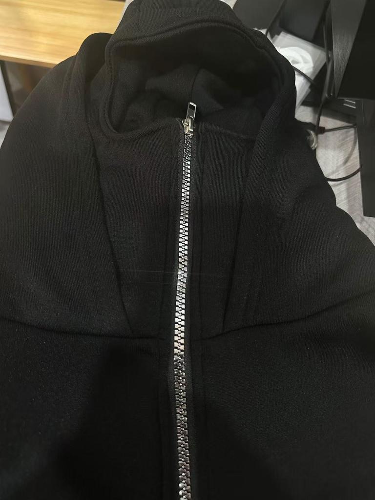 2025 Unisex Double-Head Zipper Hooded Sweatshirt with Loose Double-Hood Design