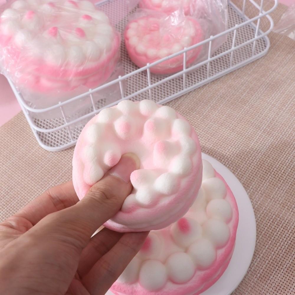 Simulation Raspberry Birthday Cake Squishy Fingertip Toy PU Relieve Stress Toys  Gift