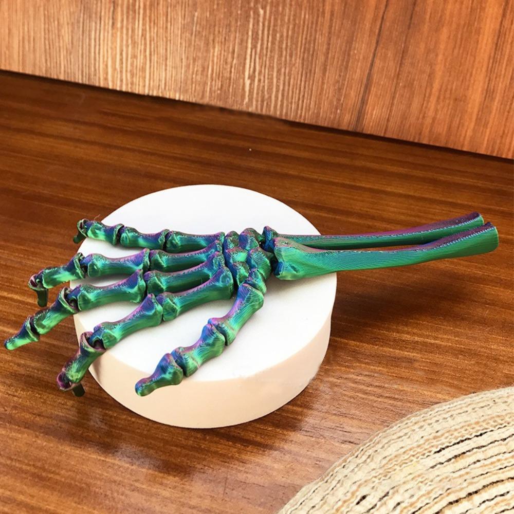 Spooky Movable Joint Skeleton Claw 3D Printed Human Skeleton Palm Model  Home Desktop Decor