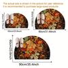 1Pcs Autumn Maple Leaves Semi Circle Welcome Doormat Non-Slip for Outdoor Patio Porch Kitchen Bathroom Entryway Floor Mat